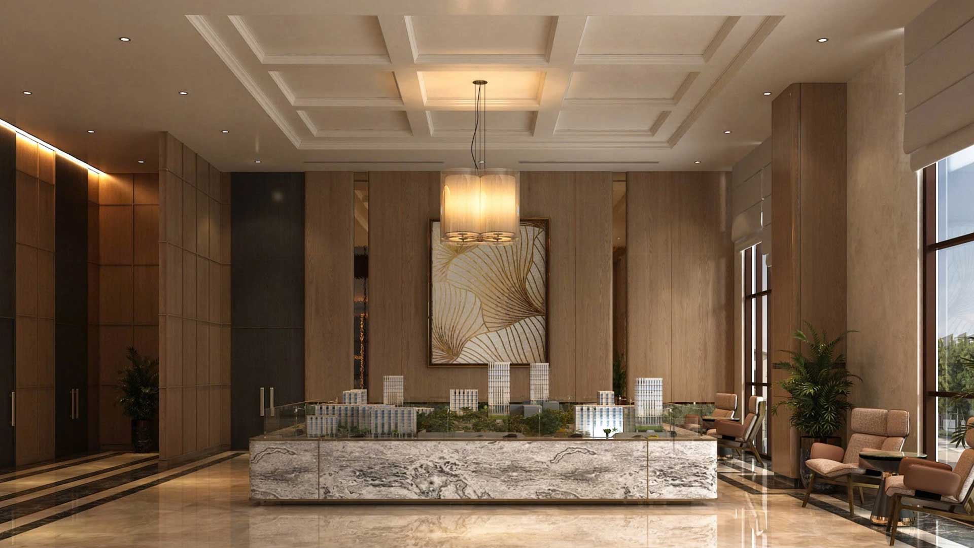 Sa bàn và nhà mẫu tại văn phòng bán hàng The Windsor